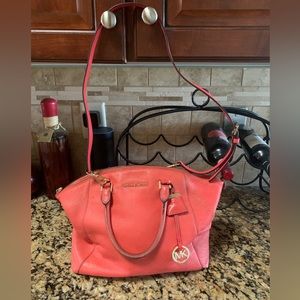 Michael Kors Ciara Flame Leather Handbag